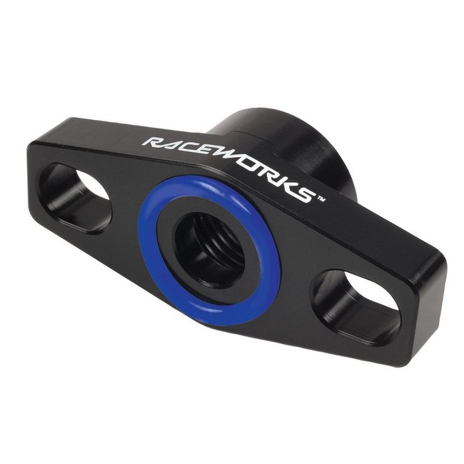 Raceworks Turbo Drain Adapter Female AN-8 Outlet Universal 38-44mm Slotted