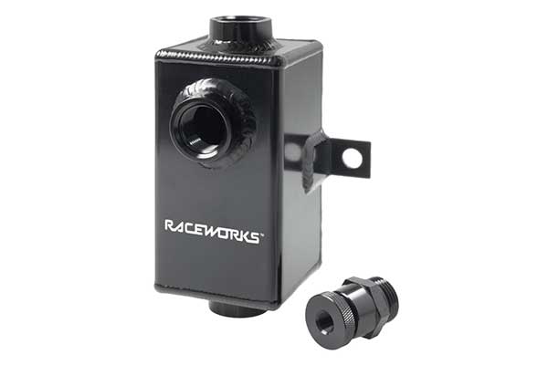 Raceworks Black Aluminium Catch Can with Drain Tap 0.5L