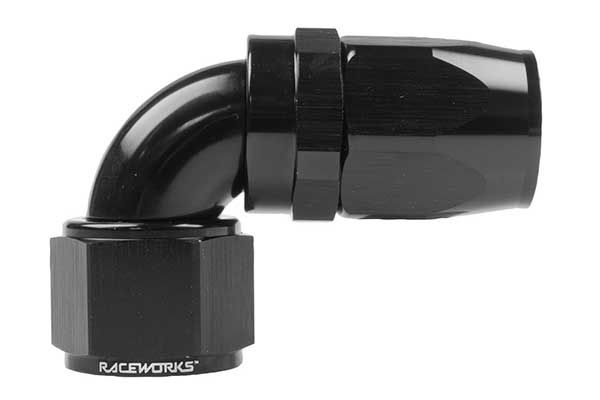 Raceworks 110 Series Taper Hose End 90 degree