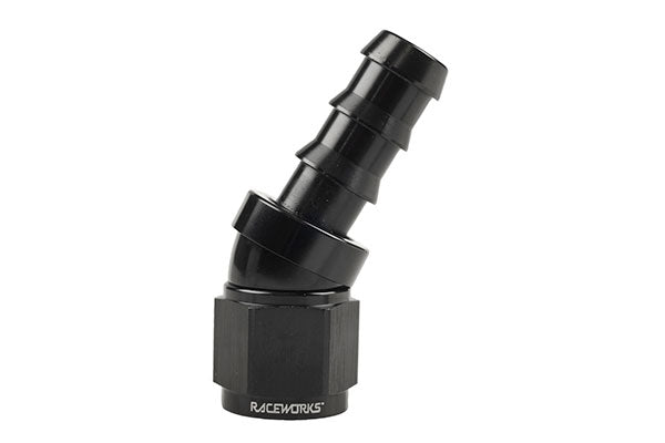 Raceworks 400 Series 30deg Push Lock AN Hose End