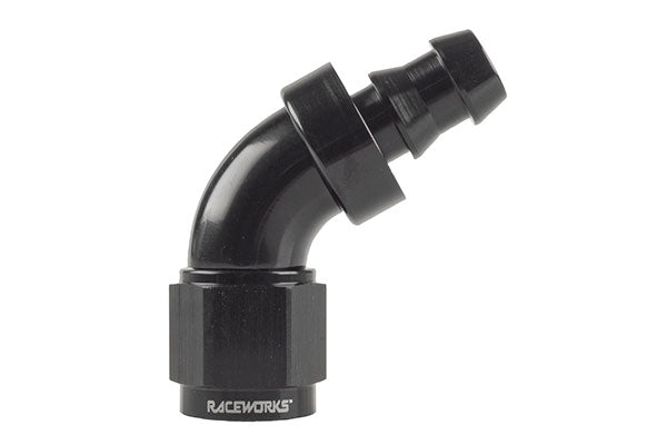 Raceworks 400 Series 60deg Push Lock AN Hose End