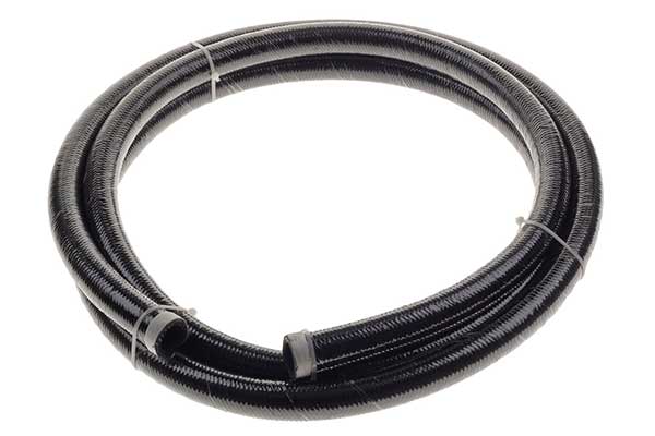 Raceworks 140 Series Black Stainless Braid over Rubber Hose